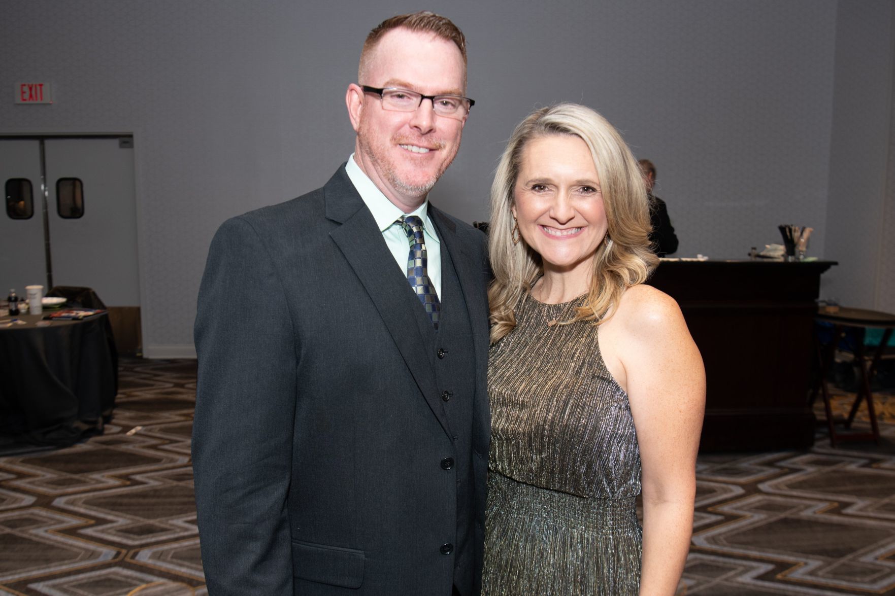 Chad Benlien and gala committee member Reese Benlien